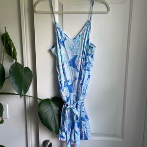 Lilly Pulitzer Pink and Blue Romper Sz M